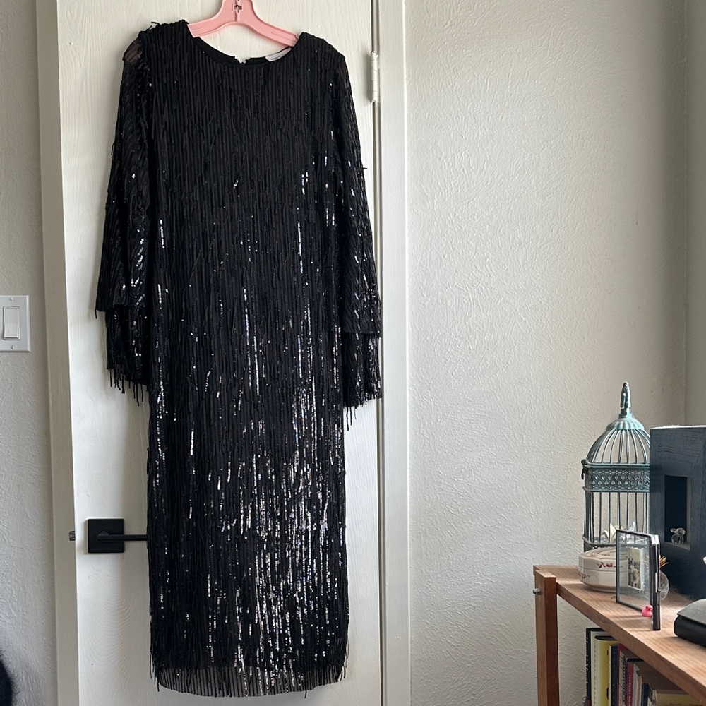 Gibson Latimer Black Sequin Dress